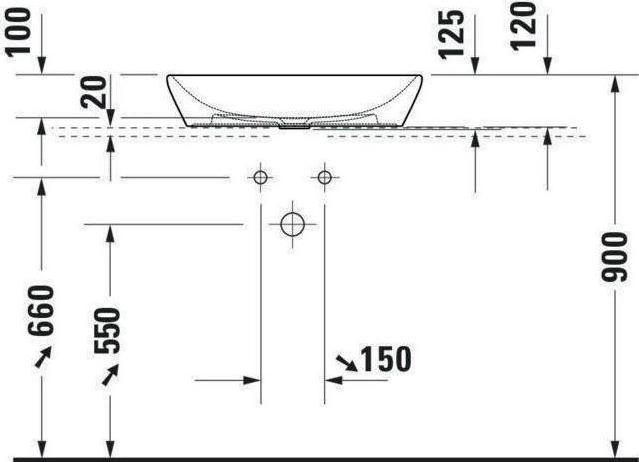 Produktbild Duravit Aufsatzbecken D-NEO 600x400mm o ÜL ohne Hahnlochbank weiss (400 mm, 600 mm)