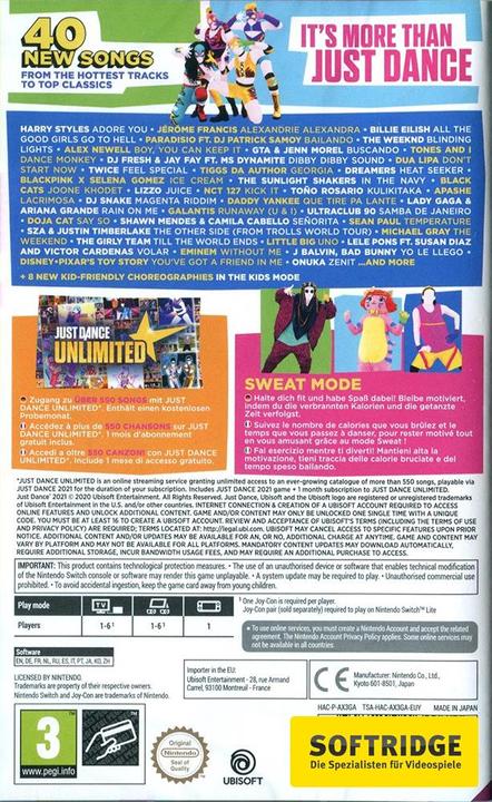 Produktbild Ubisoft Just Dance 2021 (Switch, DE)