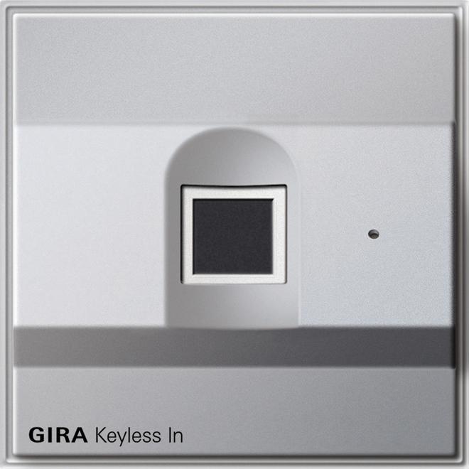 Actual product image Gira Keyless In fingerprint reader TX 44 F aluminium (Fingerprint)