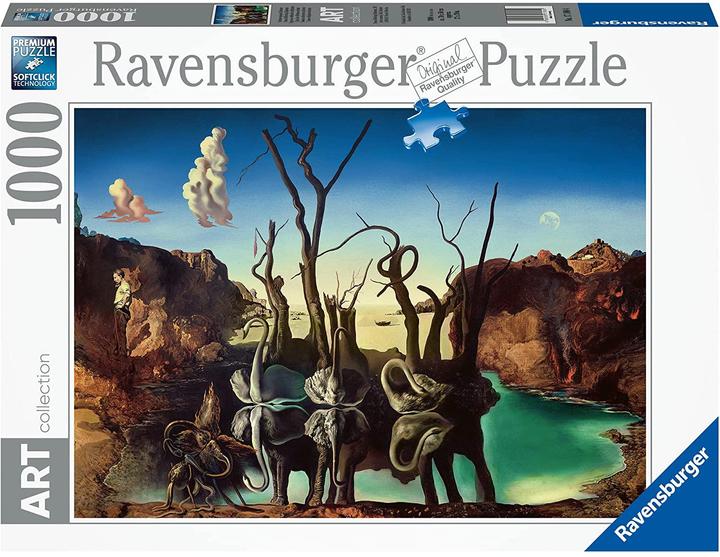 Actual product image Ravensburger Dali: Swans mirroring elephants (1000 pieces)