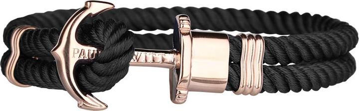 Paul Hewitt Anchor Bracelet Phrep Rose Gold Nylon Black (22 cm, Metall)