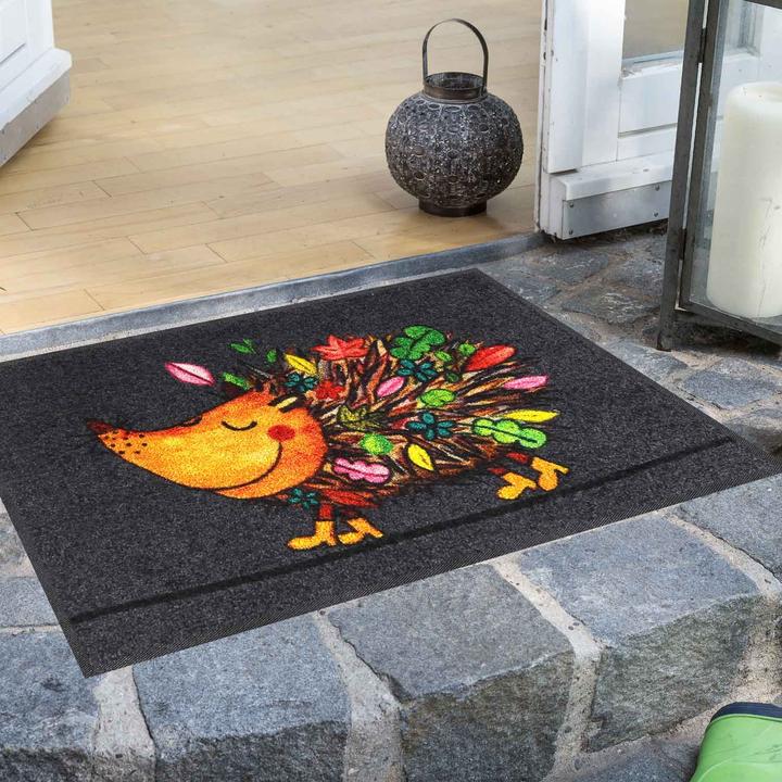 Salonloewe Funky Hedgy Fussmatte 50 x 75 cm Sauberlaufmatte (50 x 75 cm)