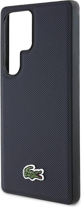 Actual product image Lacoste Case Iconic Petit Pique Woven Logo MagSafe to Samsung Galaxy S25 Ultra navy (Samsung Galaxy S25 Ultra)