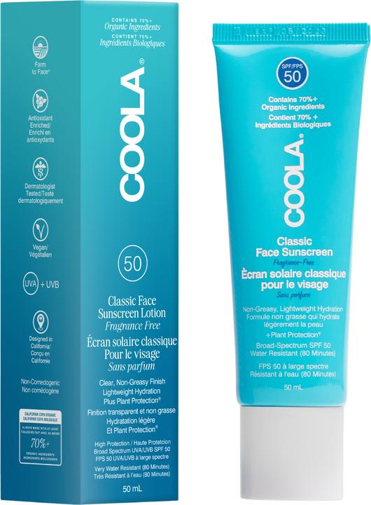 Produktbild Coola Suncare Classic Lotion Fragrance Free (Sonnencreme Gesicht, SPF 50, 50 ml, 50 g)