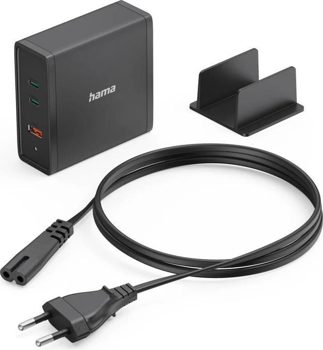 Image du produit Hama Station de charge USB-C universelle, GaN, 3 ports, Power Delivery (PD), 5-28V/140W (140 W)
