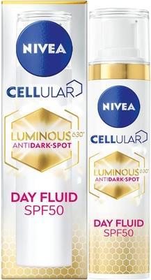 Actual product image NIVEA Cellular LUMINOUS 630 Anti-Dark Spot Triple Protection Day Fluid SPF 50 40ml (Sun cream face, SPF 50, 40 ml)