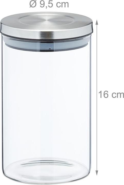Produktbild Relaxdays 3x Vorratsglas (0.80 l)