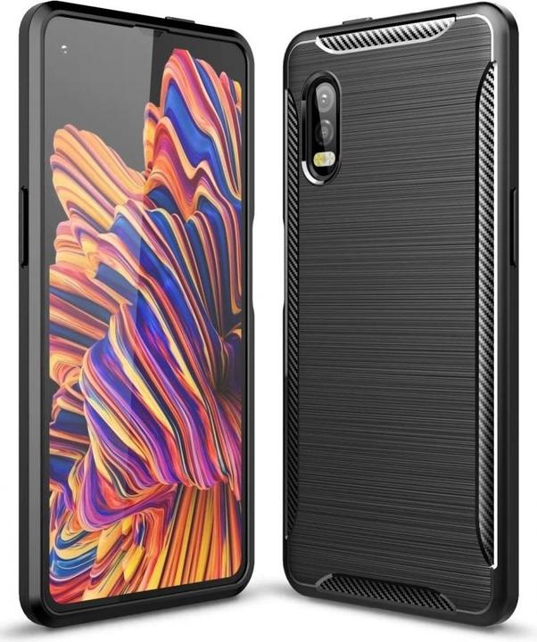 Produktbild Screenguard Samsung Galaxy XCover Pro Hülle Carbon Brushed Soft TPU (Samsung Galaxy Xcover Pro)