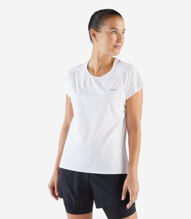 Kiprun Laufshirt kurzarm Damen leicht - 900 weiss