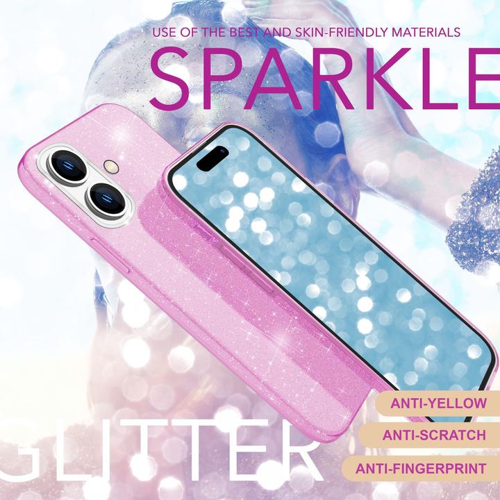 Produktbild Nalia Glitzer Hybrid Hülle (Apple iPhone 16)