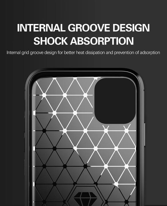 Produktbild Cadorabo TPU Ultra Slim carbon edelstahl Kombi Cover (Apple iPhone 11)