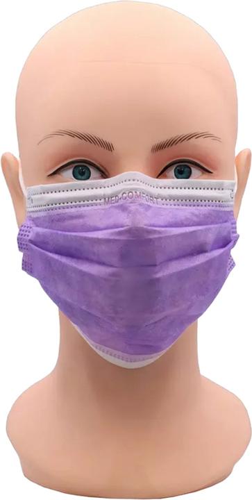 Actual product image Ampri MED-COMFORT face mask 3-lg. TYPE IIR - purple (Protection class I, 50 x)