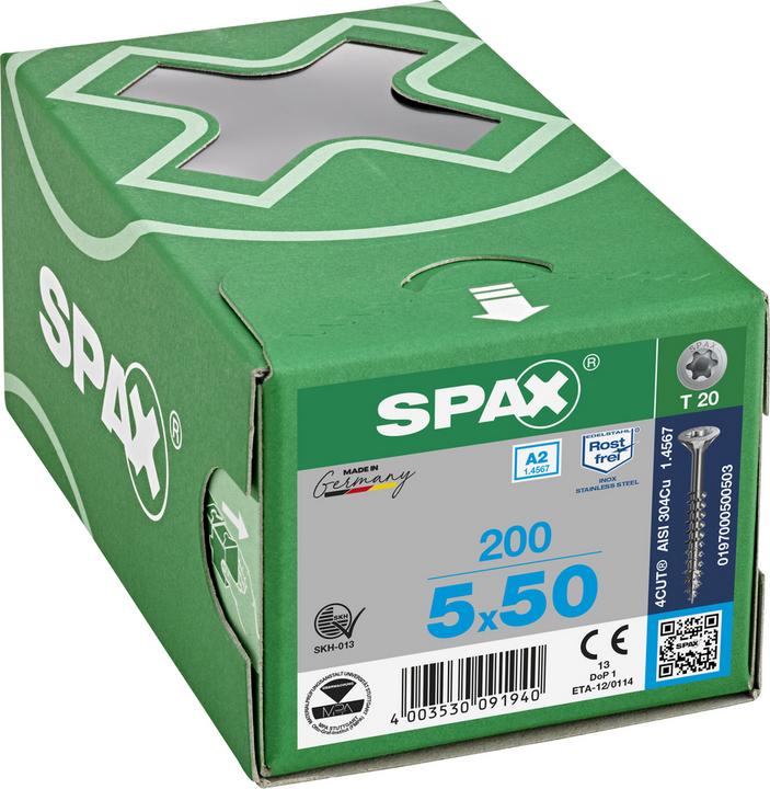 Produktbild Spax Spanplattenschrauben A2 (200 Schrauben pro Stück)