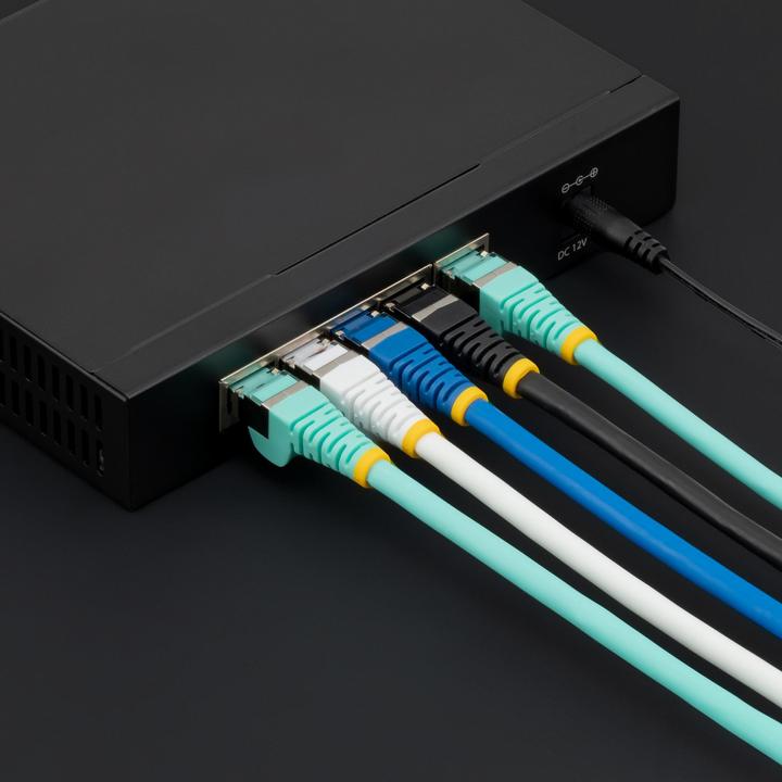 Image du produit StarTech COM Câble CAT6a 50cm LSZH 10 Gigabit RJ45 Câble LAN SFTP Câble patch CAT6a Câble d'installation (S/FTP, CAT6a, 0.50 m)
