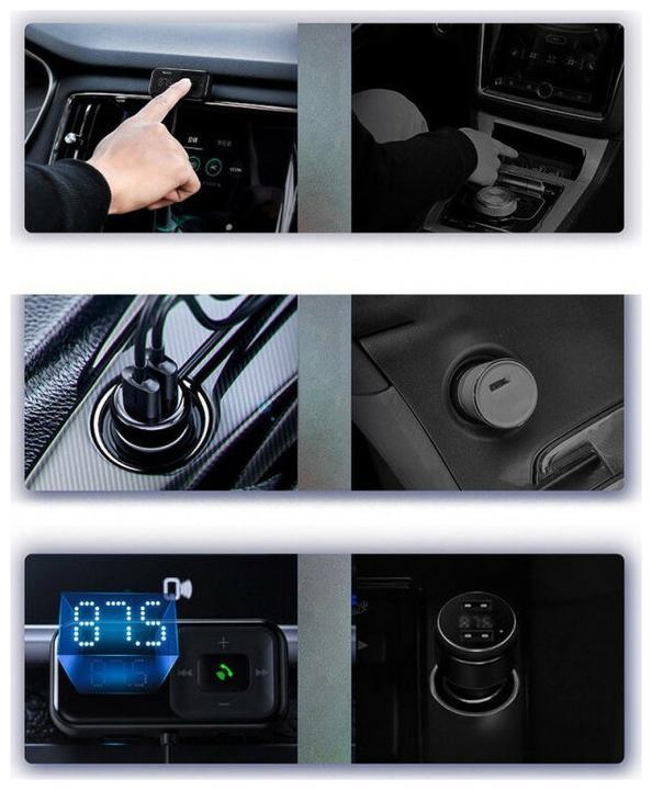 Image du produit Baseus Lecteur MP3 Bluetooth de voiture T Shaped S-16 Black OS