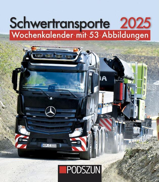 Produktbild Schwertransporte 2025 Wochenkalender (21 x 24.5 cm, Harter Einband, Deutsch)