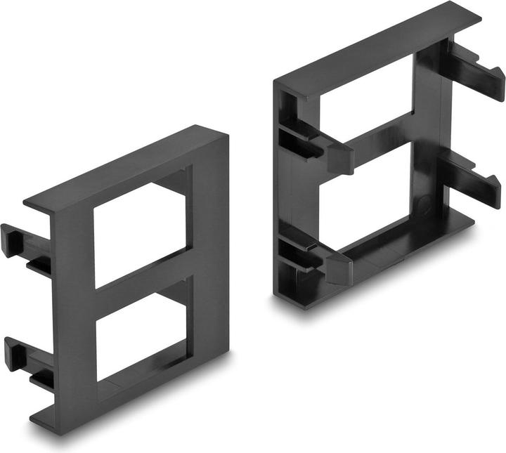 Immagine prodotto Delock Copertura del modulo Easy 45 2 x ritaglio rettangolare 17 x 24,3 mm, 45 x 45 mm 5 pezzi nero (Montaggio a parete)