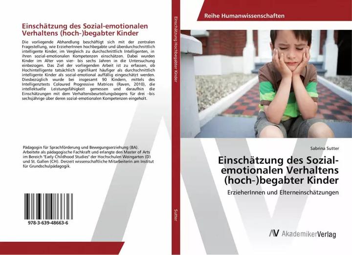 Produktbild Einschätzung des Sozial-emotionalen Verhaltens (hoch-)begabter Kinder (Deutsch, Sabrina Sutter, 2013)