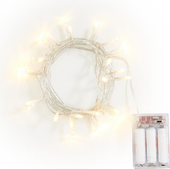 VBS Mini-LED-Lichterkette, mit Timer 6/18 Std., 30 LEDs (3.40 m)