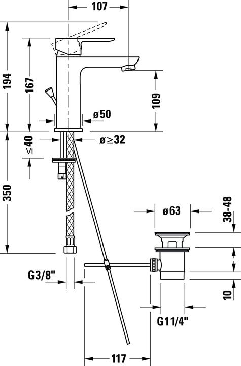 Actual product image Duravit Single-lever washbasin mixer