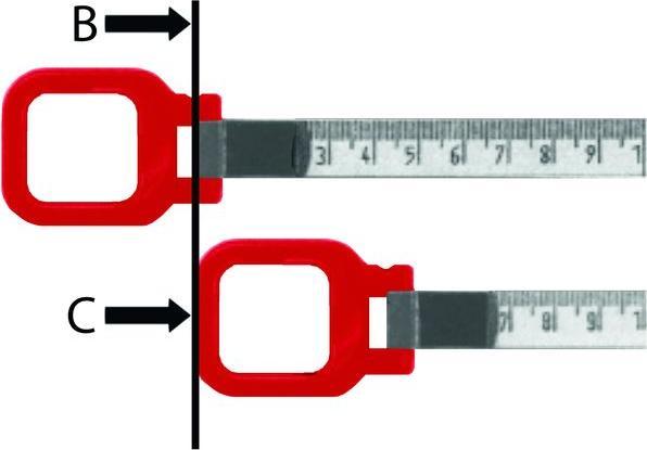Actual product image BMI Stainless steel tape measure in frame (M)