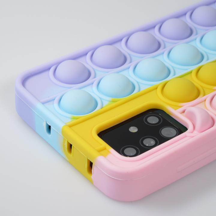 Produktbild PhoneLook Hülle Silikon Luftblasen Anti-Stress Regenbogen (Samsung Galaxy A52)