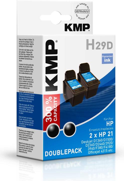 Produktbild KMP Tinte npatronen 2er Pack H29D Schwarz (BK)