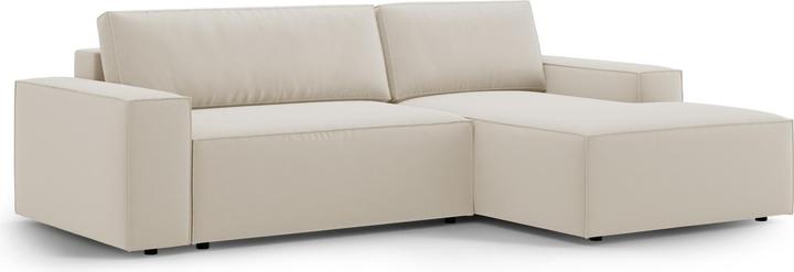 Actual product image Micadoni Velvet Right Corner Sofa With Bed Function And Box, "Jodie", 3 Seats, 246x151x86Made in Europe (Corner sofa)
