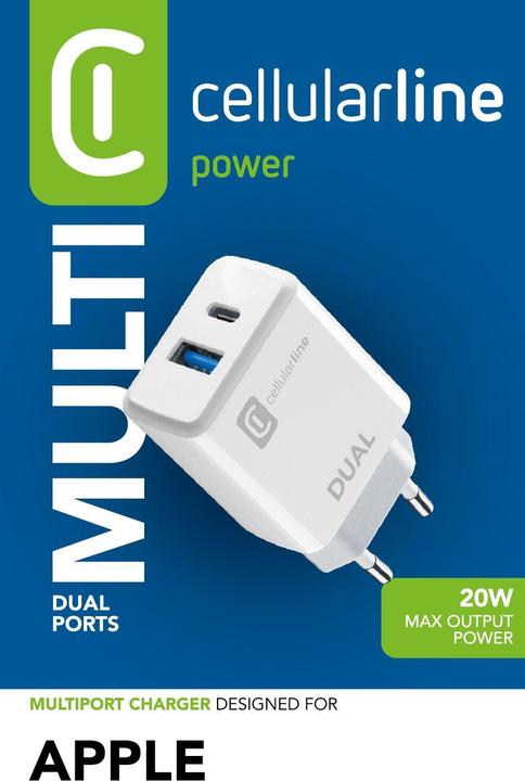 Actual product image Cellularline Dual Charger (15 W)