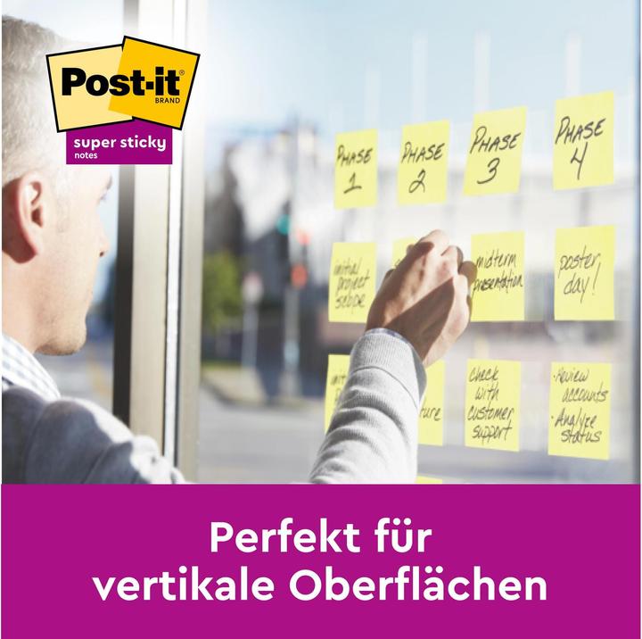 Immagine prodotto Post-it Blocco note Z-Notes Super Sticky Giallo 7,6 cm x 7,6 cm (9 x 9 x 25 cm)