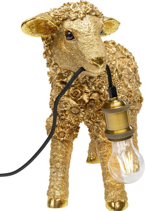 Immagine prodotto Kare Design Lampada da tavolo Animal Flower Sheep Gold 36cm (E27)