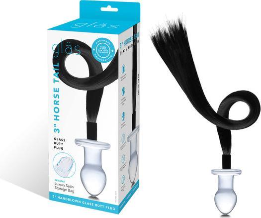 Immagine prodotto Gläs Plug anale in vetro con coda di cavallo