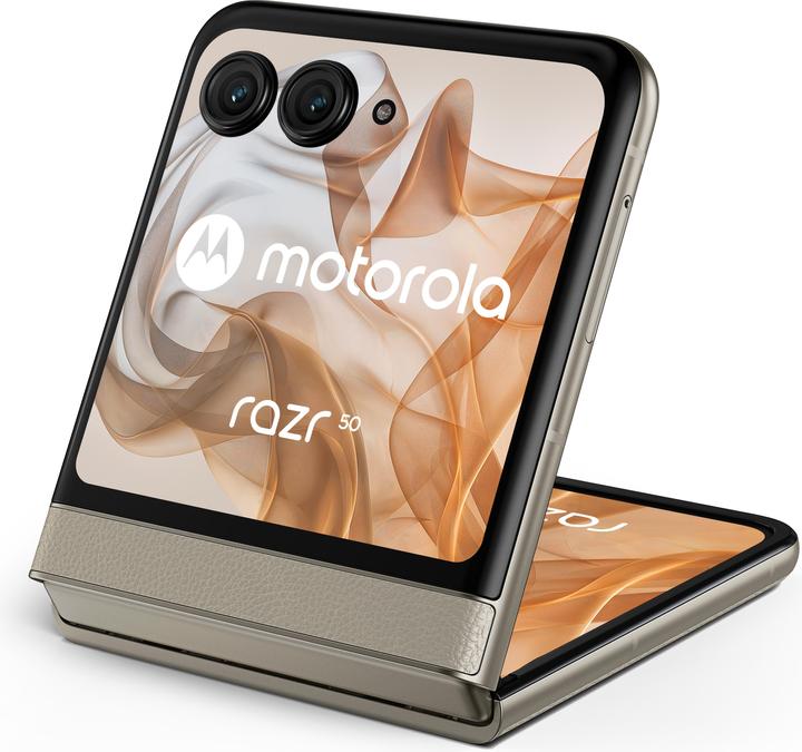 Immagine prodotto Motorola Razr 50 (256 GB, Spiaggia di sabbia, 6.90", SIM + eSIM, 50 Mpx, 5G)