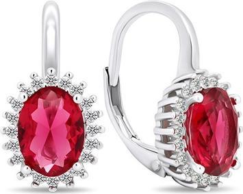 Actual product image Brilio Silver - Luxury silver earrings with zircons EA422WR