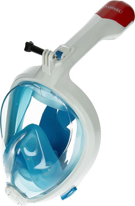 Productafbeelding Caruba Volgelaats Snorkelmasker Swift Opvouwbaar + Action Cam Mount (blauw S/M)
