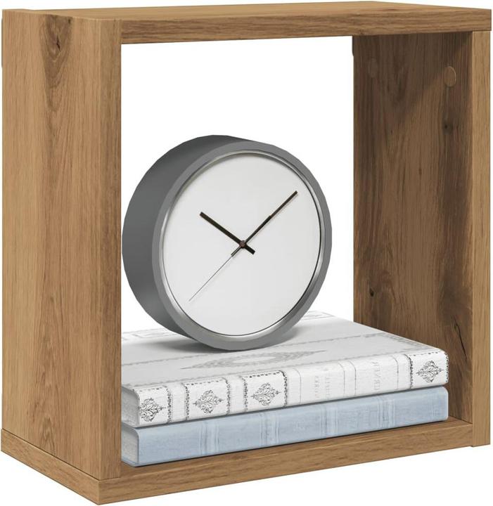 Produktbild VidaXL Wandregal Hängeregal Regalwürfel Cube Lounge CD Regal 2Stk. Artisan-Eiche (30 x 15 x 30 cm)