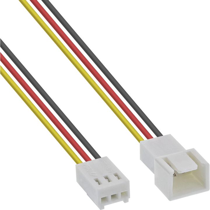 Produktbild InLine Lüfterkabel Verlängerung, 3pol Molex Stecker / Buchse, Länge 2m