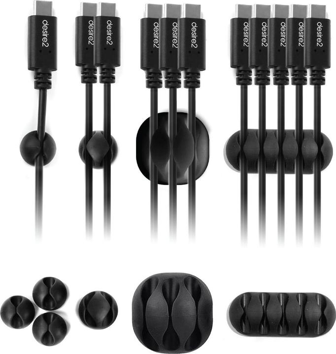 Image du produit Desire2 My Space, Cable clip, Desk, Black
