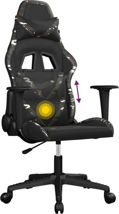 Produktbild VidaXL Gaming-Stuhl mit Massagefunktion Tarnfarben Kunstleder