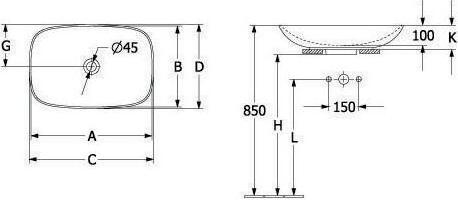 Immagine prodotto Villeroy & Boch V&B Lavabo da appoggio LOOP & FRIENDS con ÜL 560x380mm bianco (380 mm, 560 mm)