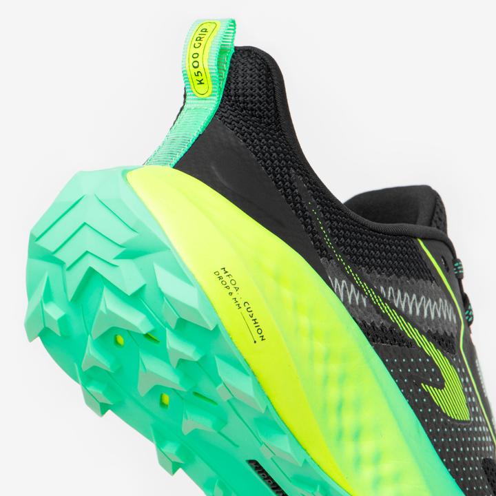 Actual product image Kiprun Running shoes trail running cross country kids - K500 Grip black/green (32)