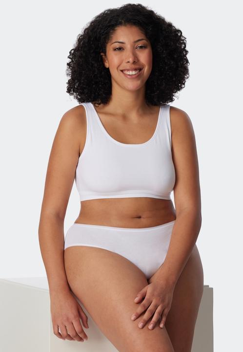 Produktbild Schiesser Damen Bustier ohne Cup Bra BH 95/5 Organic Cotton nachhaltig | 2 Stück (46, 2er Pack)