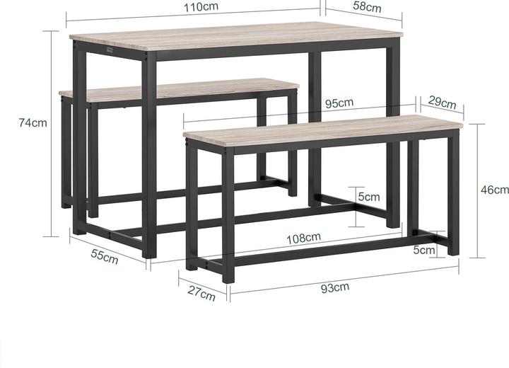 SoBuy 3-teilig Essgruppe