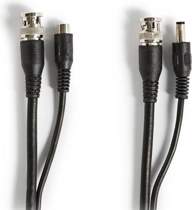 Actual product image Nedis CCTV cable RG59 with pre-assembled BNC and DC connectors, 10 m Siamese cable for surveillance and (S/FTP, CAT5, 10 m)