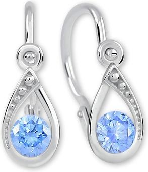Produktbild Brilio Charming White Gold Earrings With Light Blue Crystals