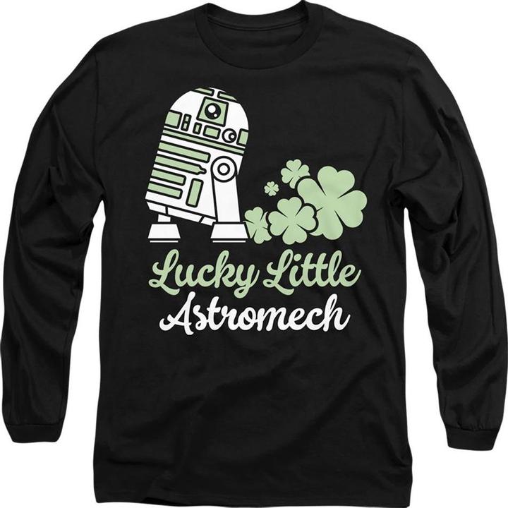 Actual product image Star Wars Unisex Adult Lucky Astromech St Patricks Day T-Shirt (S)