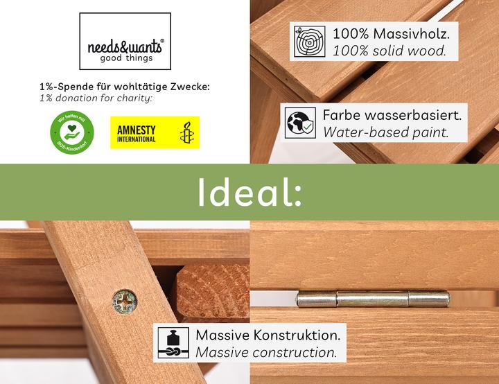 Actual product image Needs&Wants Grosses Blumenregal "Blossy1" mit 3 Etagen, Tanne (braun)