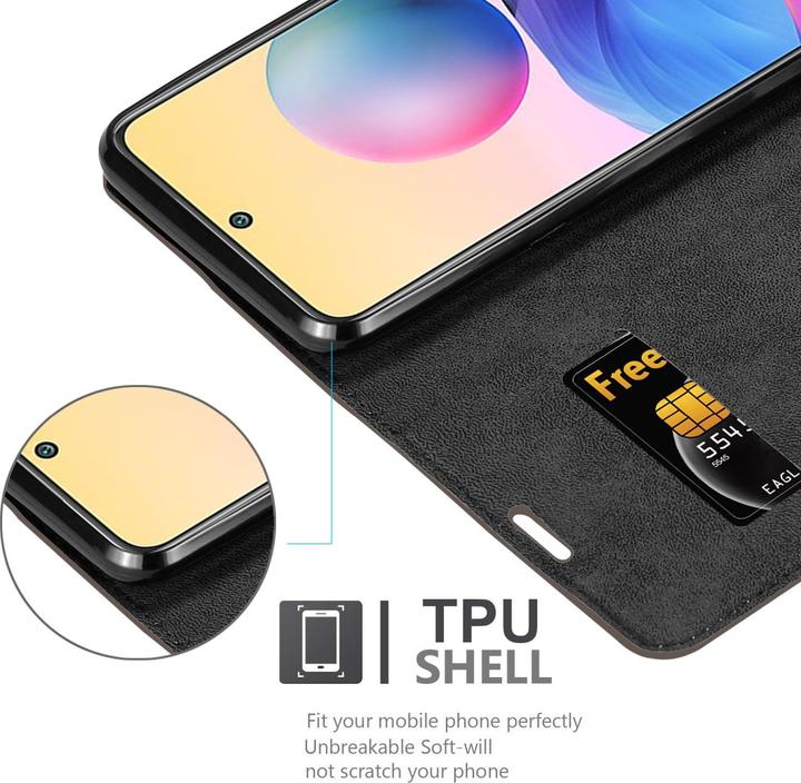 Immagine prodotto Cadorabo Libro Invis. Coperchio magnetico (Xiaomi Redmi Nota 10 5G, Xiaomi Poco M3 Pro 5G)