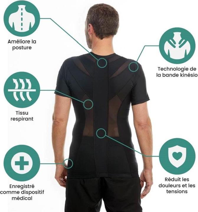 Actual product image Anodyne Posture Shirt 2.0 Men black XXL (XXL)