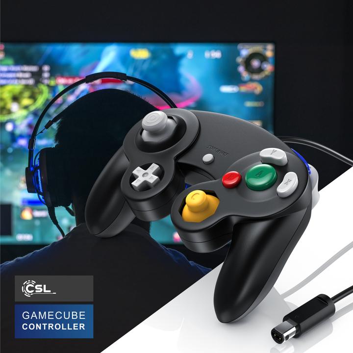 Actual product image CSL 2x Nintendo controller, gamepad for Nintendo GameCube / Wii vibration effects / ergonomic